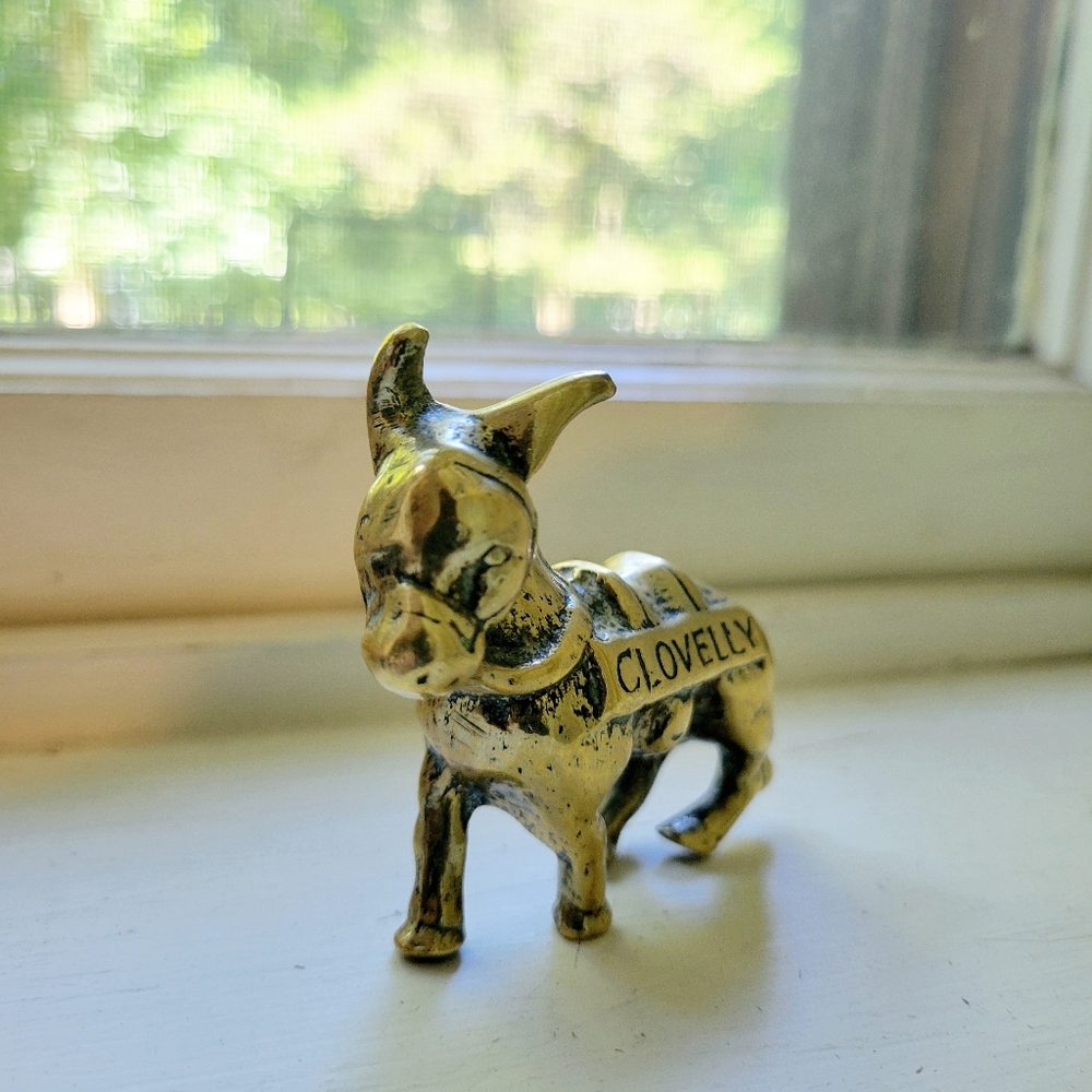 Vintage Clovelly Brass Donkey Figurine - Picture 9 of 11